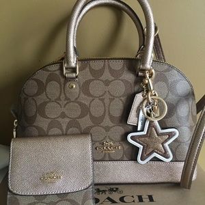 Coach mini Sierra satchel and wallet/charm